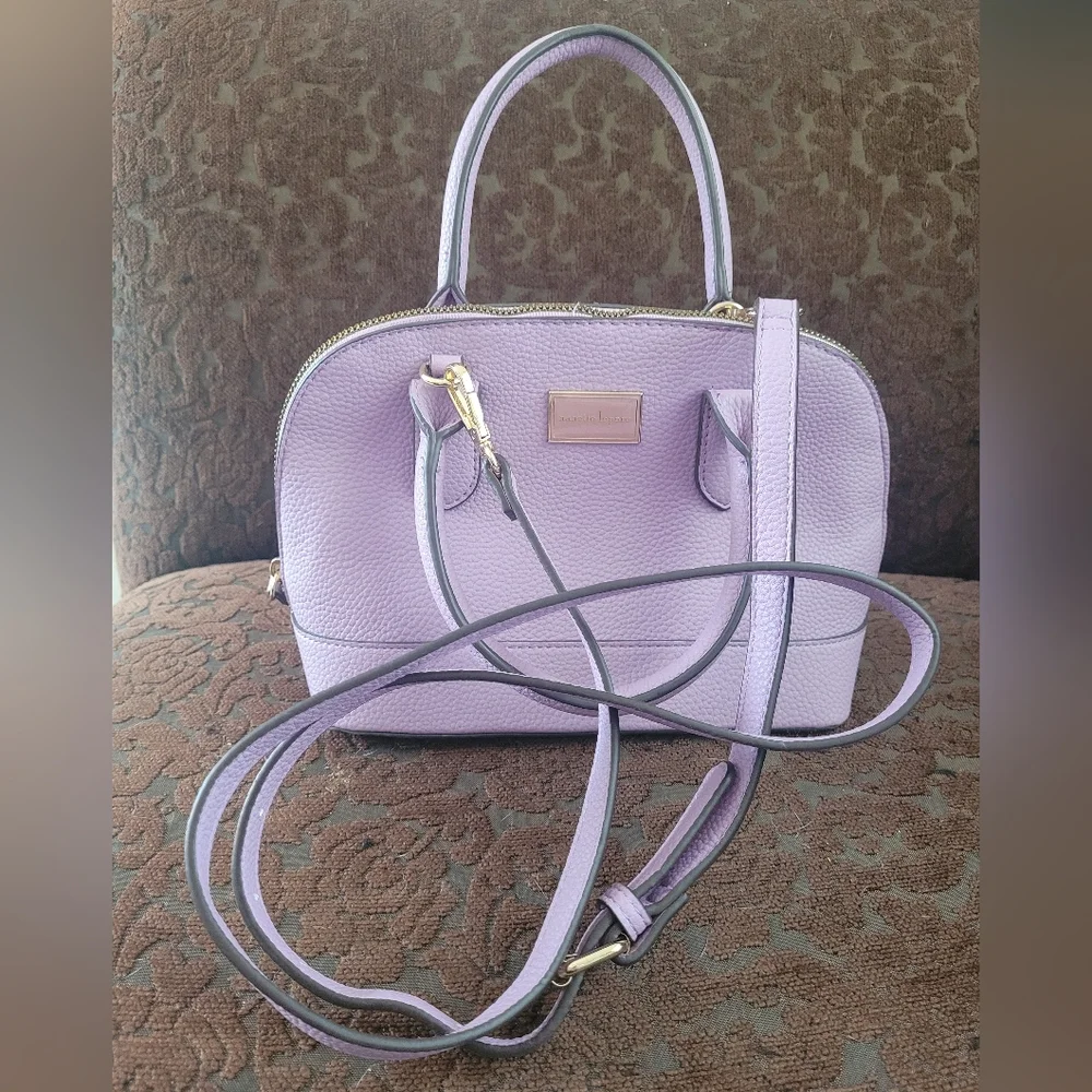 Nanette Lepore Lavender Dome Satchel Shoulder Bag Spring Girlie Pastel Lilac